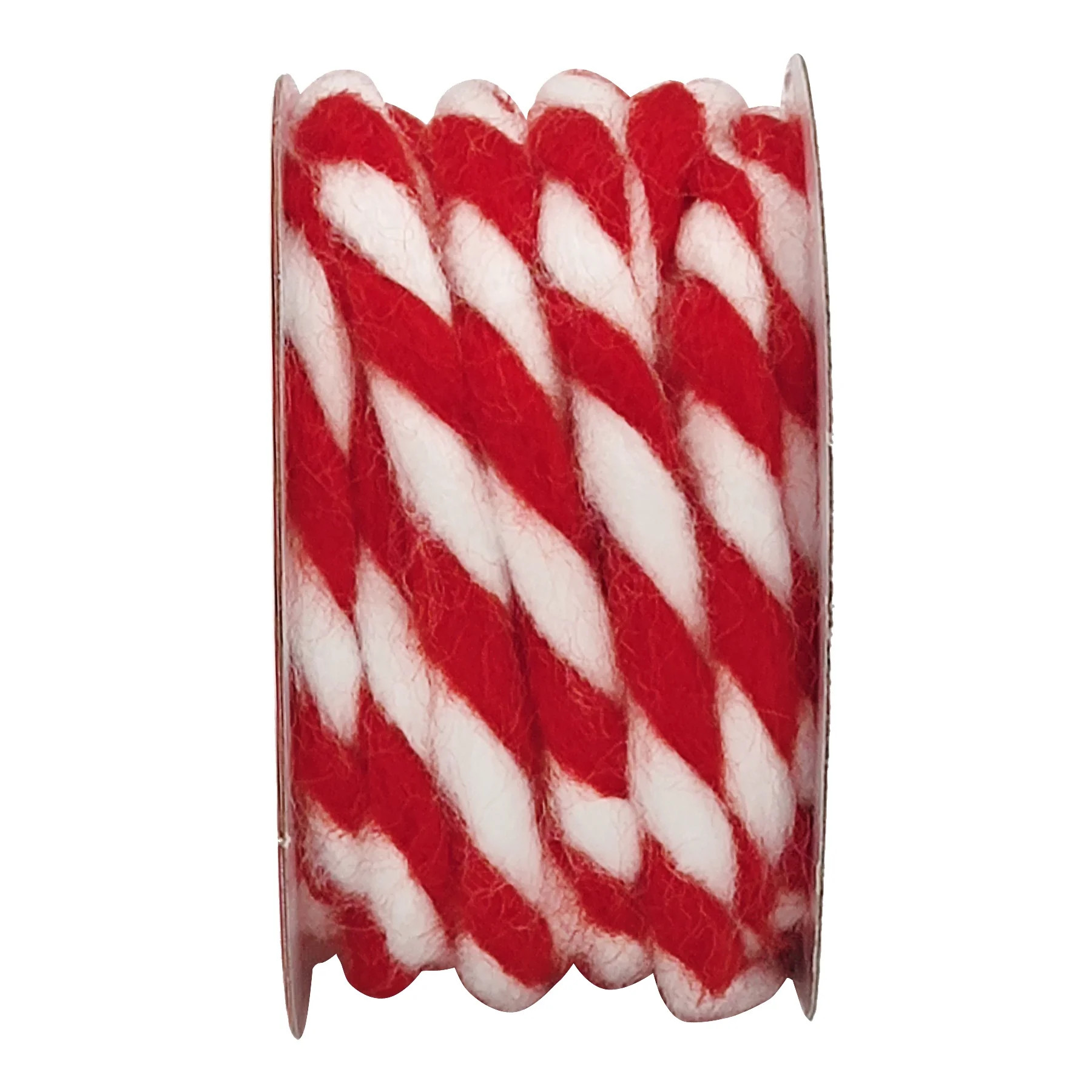 Red and White Christmas Candy Cane Yarn Gift Trim, 15', by Holiday Time | Walmart (US)