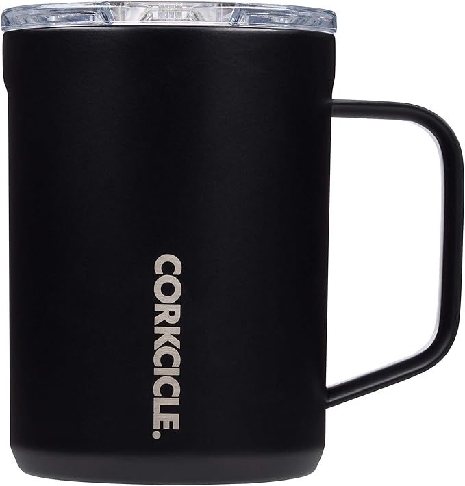 Corkcicle 16oz Triple-Insulated Stainless Steel Coffee Mug (Matte Black) | Amazon (US)