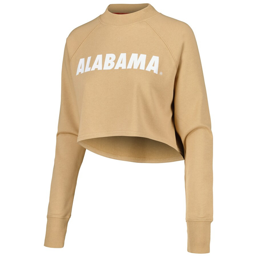 Alabama Crimson Tide Women's Raglan Cropped Sweatshirt & Sweatpants Set - Tan | Fanatics