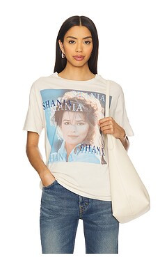 DAYDREAMER Shania Twain Woman in Me Boyfriend Tee in Dirty White from Revolve.com | Revolve Clothing (Global)