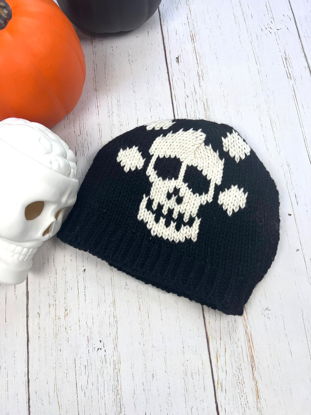 Hand Knitted Skull Wool Cap Knit Skull Beanie Winter - Etsy | Etsy (US)