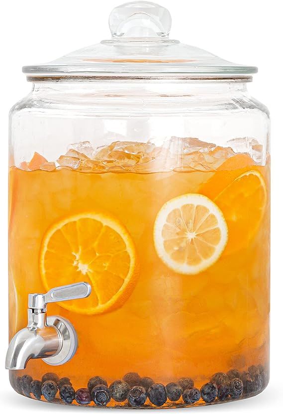 Ilyapa 1.5 Gallon Apothecary Beverage Dispenser with Lid - 3 Piece beverage dispenser, jar, spigo... | Amazon (US)