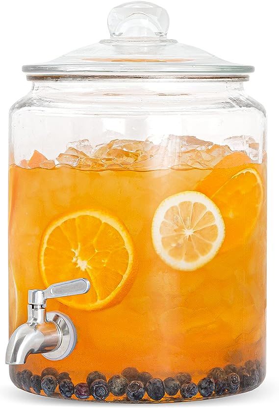 Ilyapa 1.5 Gallon Apothecary Beverage Dispenser with Lid - 3 Piece beverage dispenser, jar, spigo... | Amazon (US)