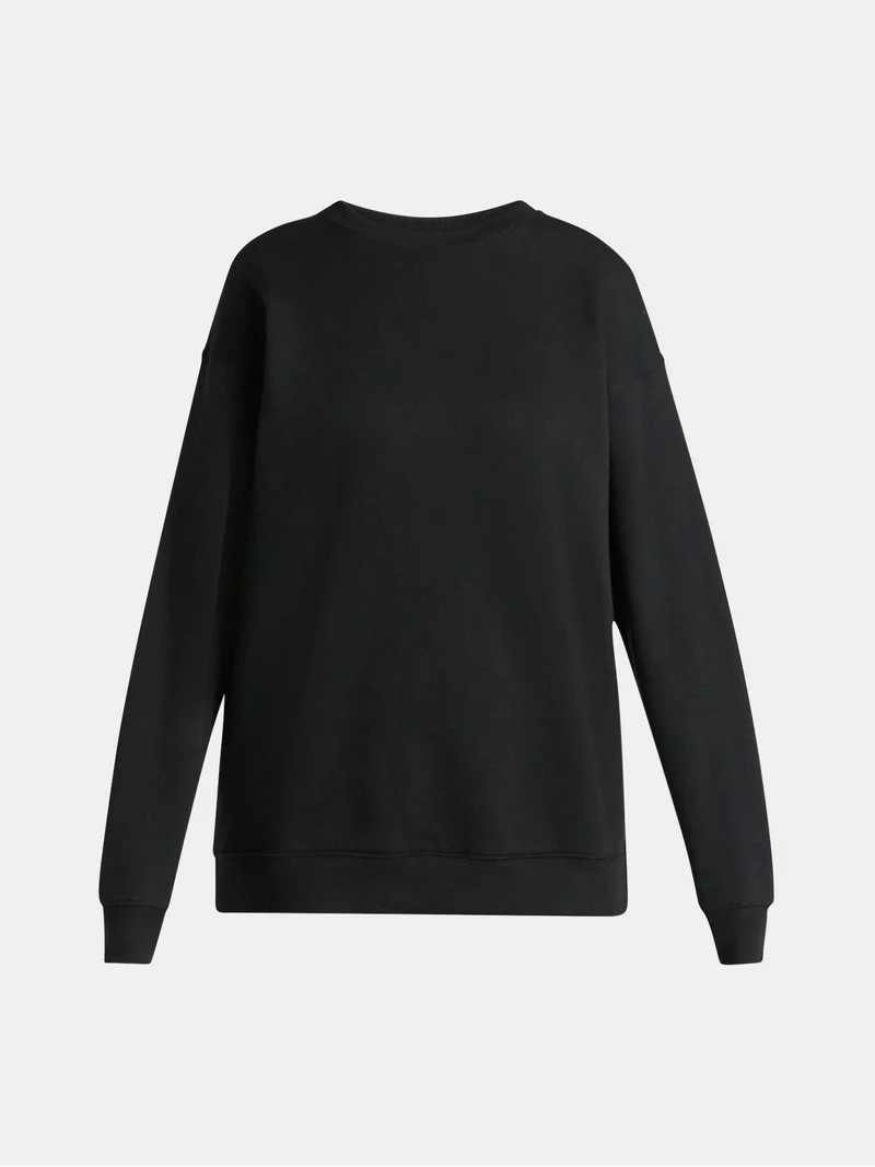 No Boundaries Fleece Oversized Sweatshirt with Long Sleeves, Women’s | Walmart (US)