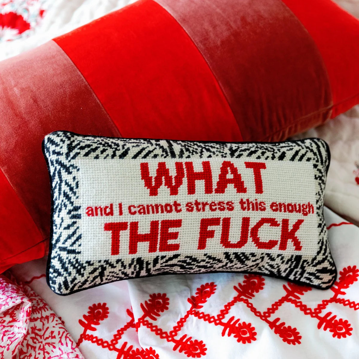 Furbish Studio - WTF Needlepoint Pillow | Furbish Studio