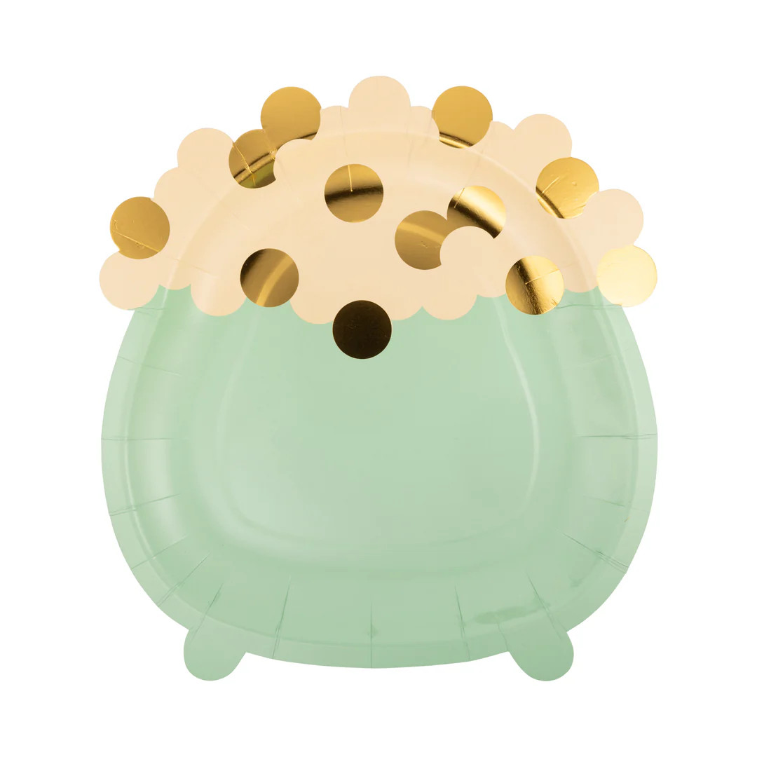 Shaped Pot of Gold Paper Plate | My Mind's Eye