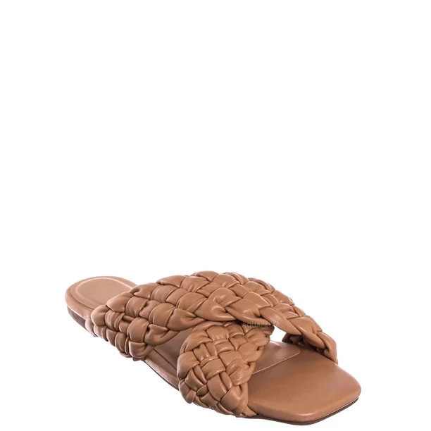 Thick Braided Woven Slides - Womens Open Squared Toe Slip On Mule Slipper | Walmart (US)