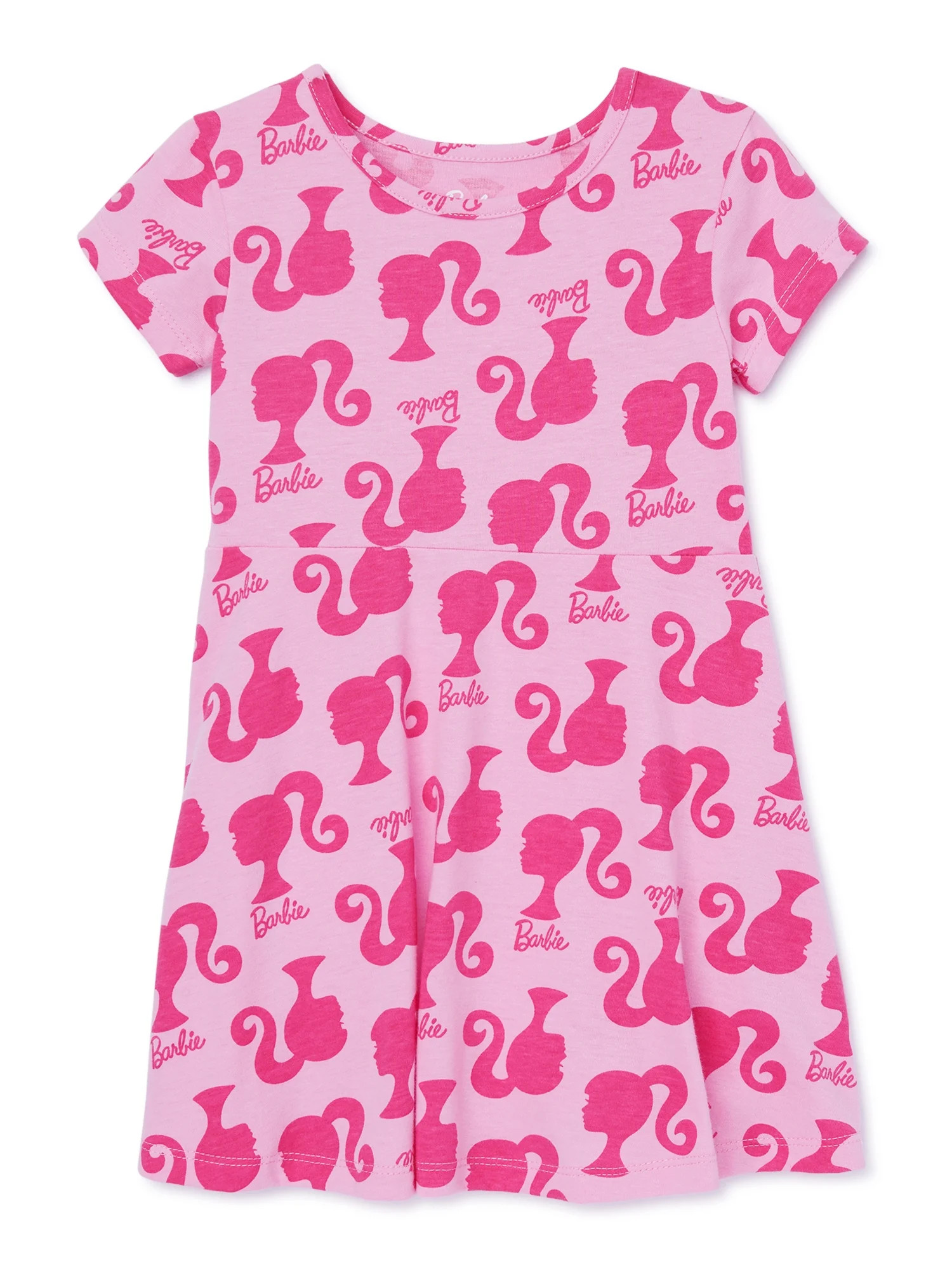 Barbie Toddler Girl Print Skater Dress, Sizes 12M-5T | Walmart (US)
