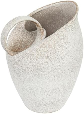 9 Inches 82-Ounce Textured Stoneware Pitcher in Reactive Glaze, White | Amazon (US)
