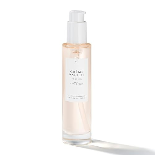 Le Monde Gourmand Crème Vanille Perfumed Body Oil for Women, Creamy Apricot, Jasmine Petals & Brown Sugar Amber Scent, Vegan & Cruelty Free, 4 fl oz (118 ml) | Amazon (US)
