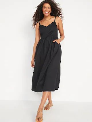 Cotton-Poplin Cami Maxi Swing Dress for Women | Old Navy (US)