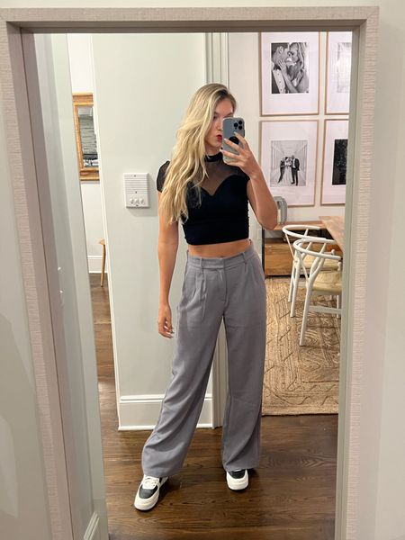 If you’re tall you need these wide leg Abercrombie pants  

#LTKunder100 #LTKstyletip #LTKfit
