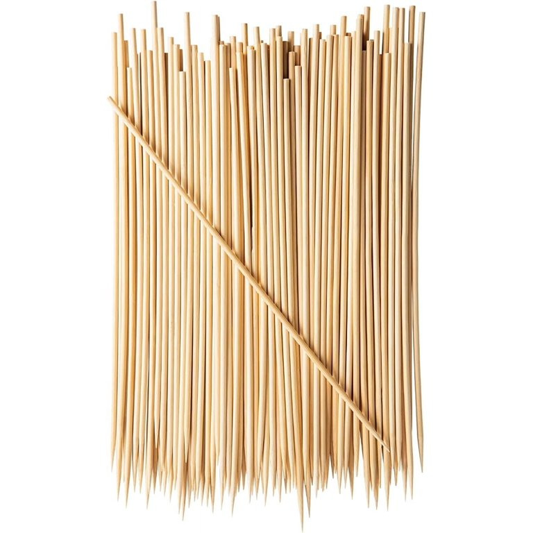 GUSTO 12" Bamboo Sticks Wooden Skewers for Kabobs & Smores, 100-Pack - Walmart.com | Walmart (US)