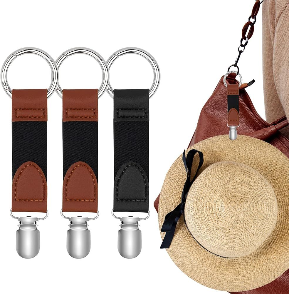 Hat Clip for Travel on Bag - ozozo 3Pcs Hat Holder for Travel,Multifunctional Travel Accessories ... | Amazon (US)