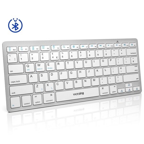 VicTsing Ultra-Slim Portable Bluetooth Keyboard for iOS, Android, Windows, Mac OS Laptop, Tablet, Smartphone | Bed Bath & Beyond