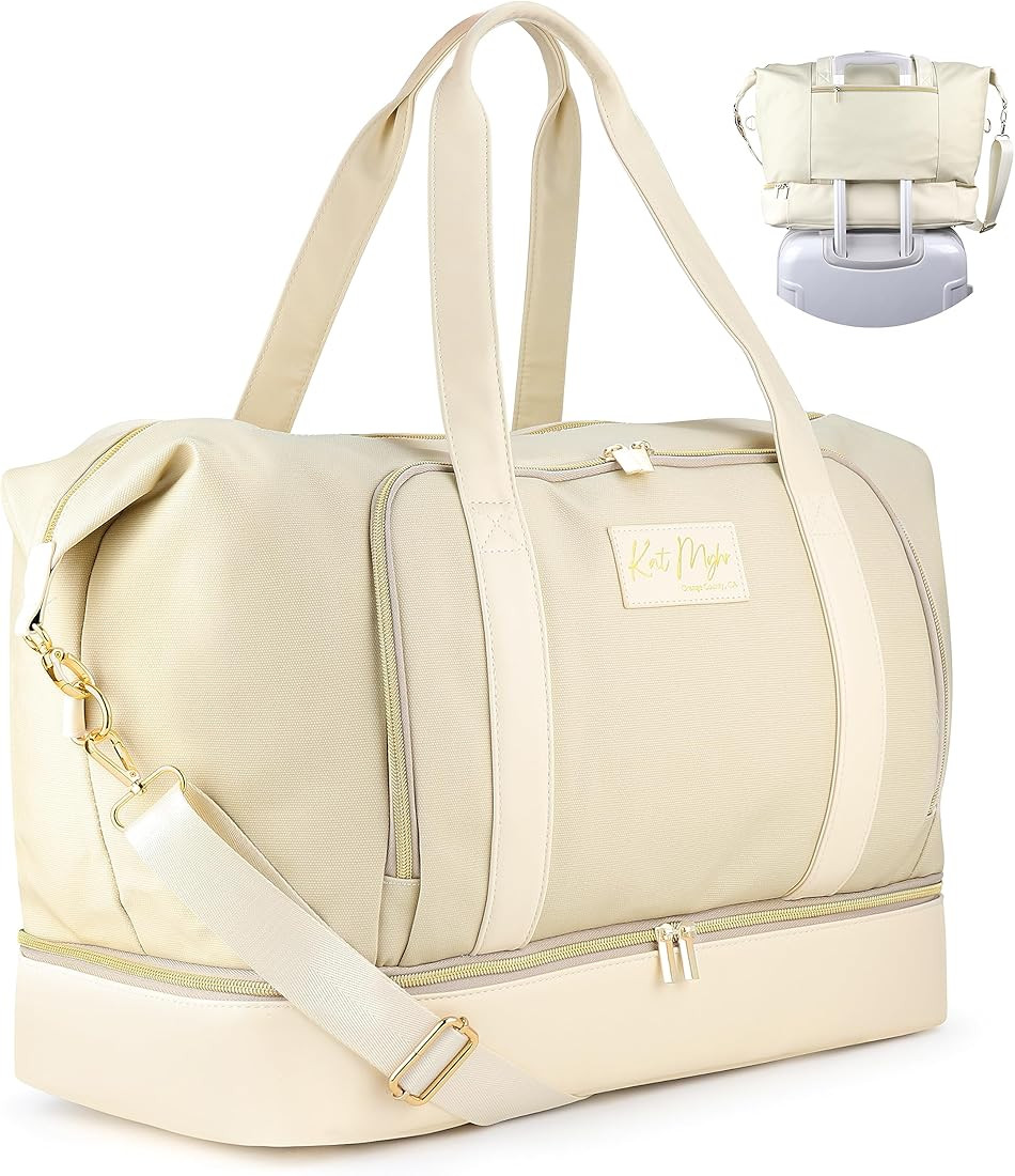 Kat Myhr Womens Weekender Travel Bag - Luxury Quality Carry On Bag for Airplane & Travel Duffle Bag  | Amazon (US)