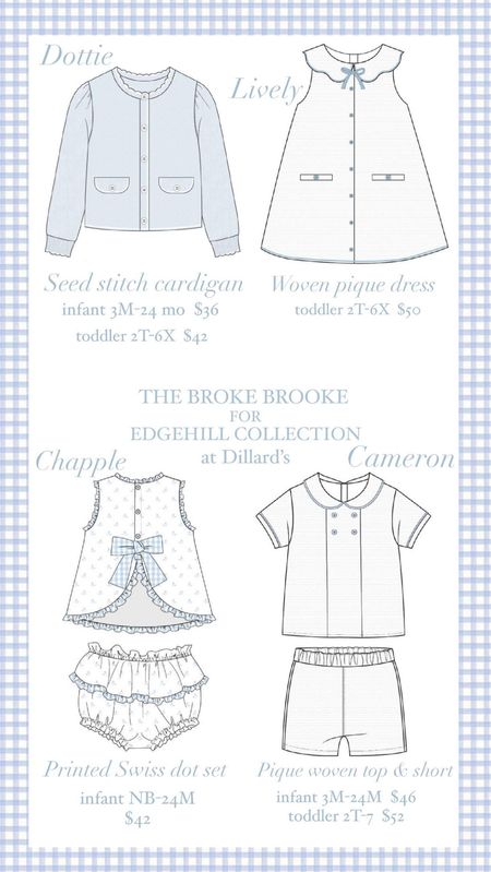 The Broke Brooke collection for Dillards! So many beautiful and affordable classic pieces for your littles!