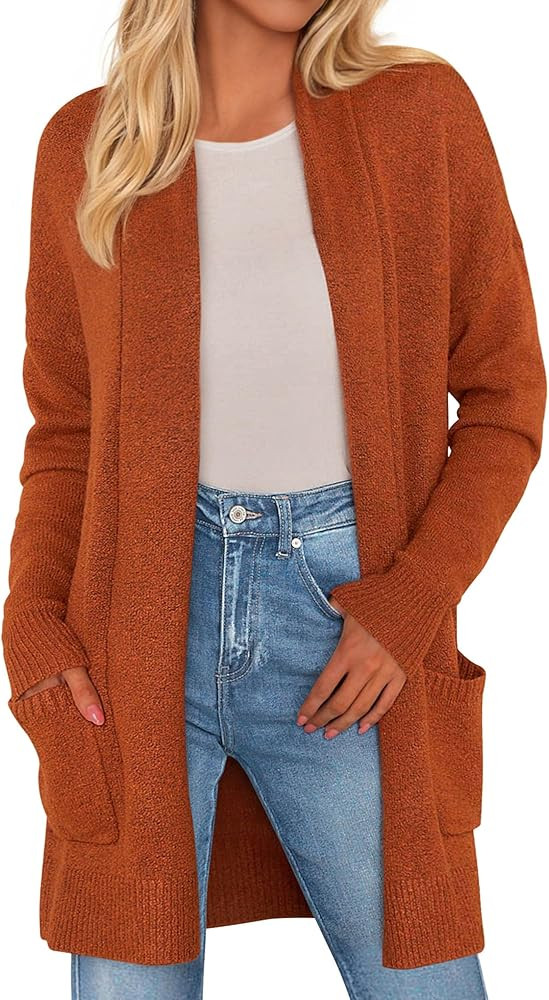PRETTYGARDEN Women's Open Front Cardigan Long Sleeve Cozy Knit Sweaters Winter Fall Clothes 2025 ... | Amazon (US)