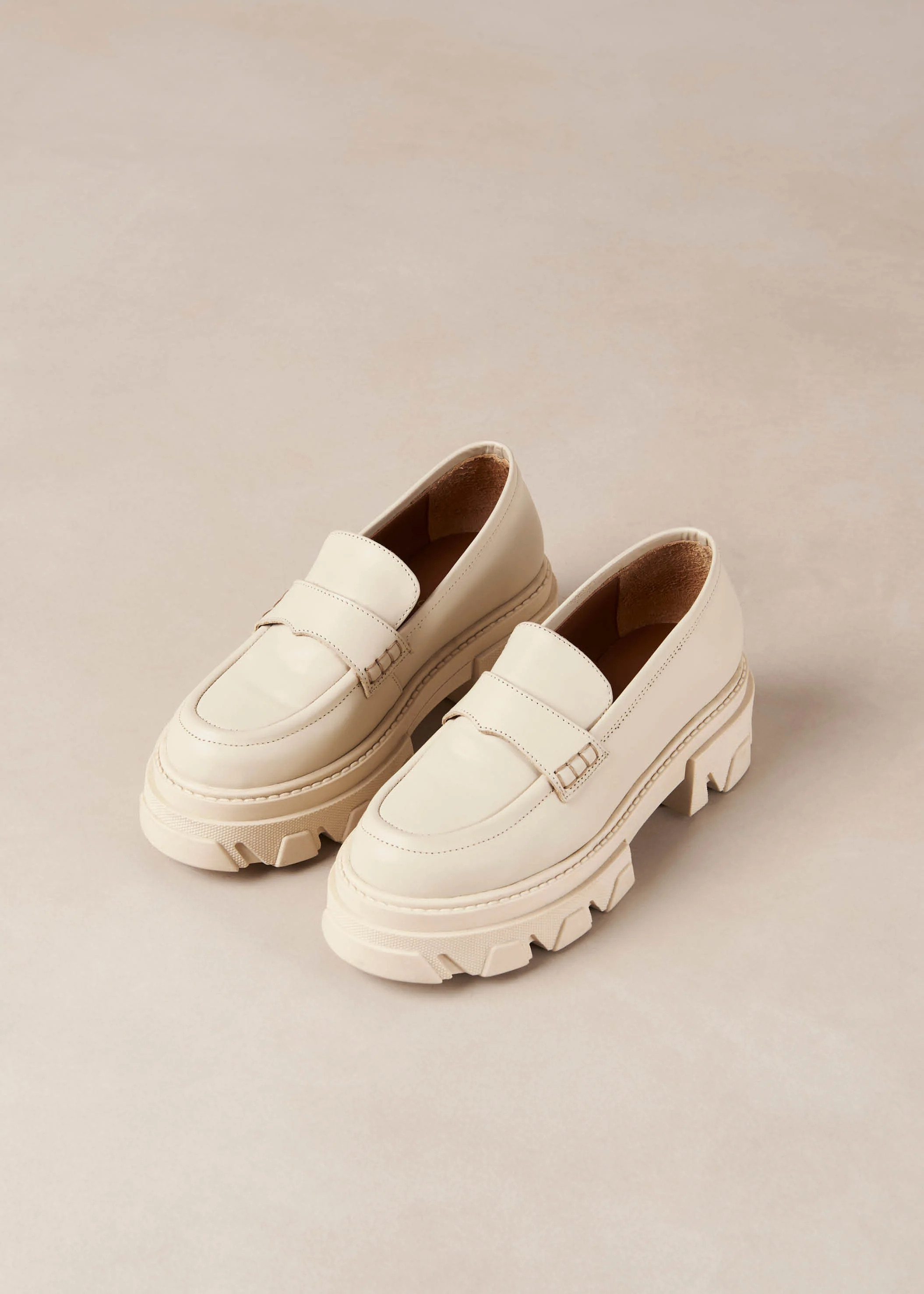 Trailblazer - Cream Leather Loafers | ALOHAS | Alohas US
