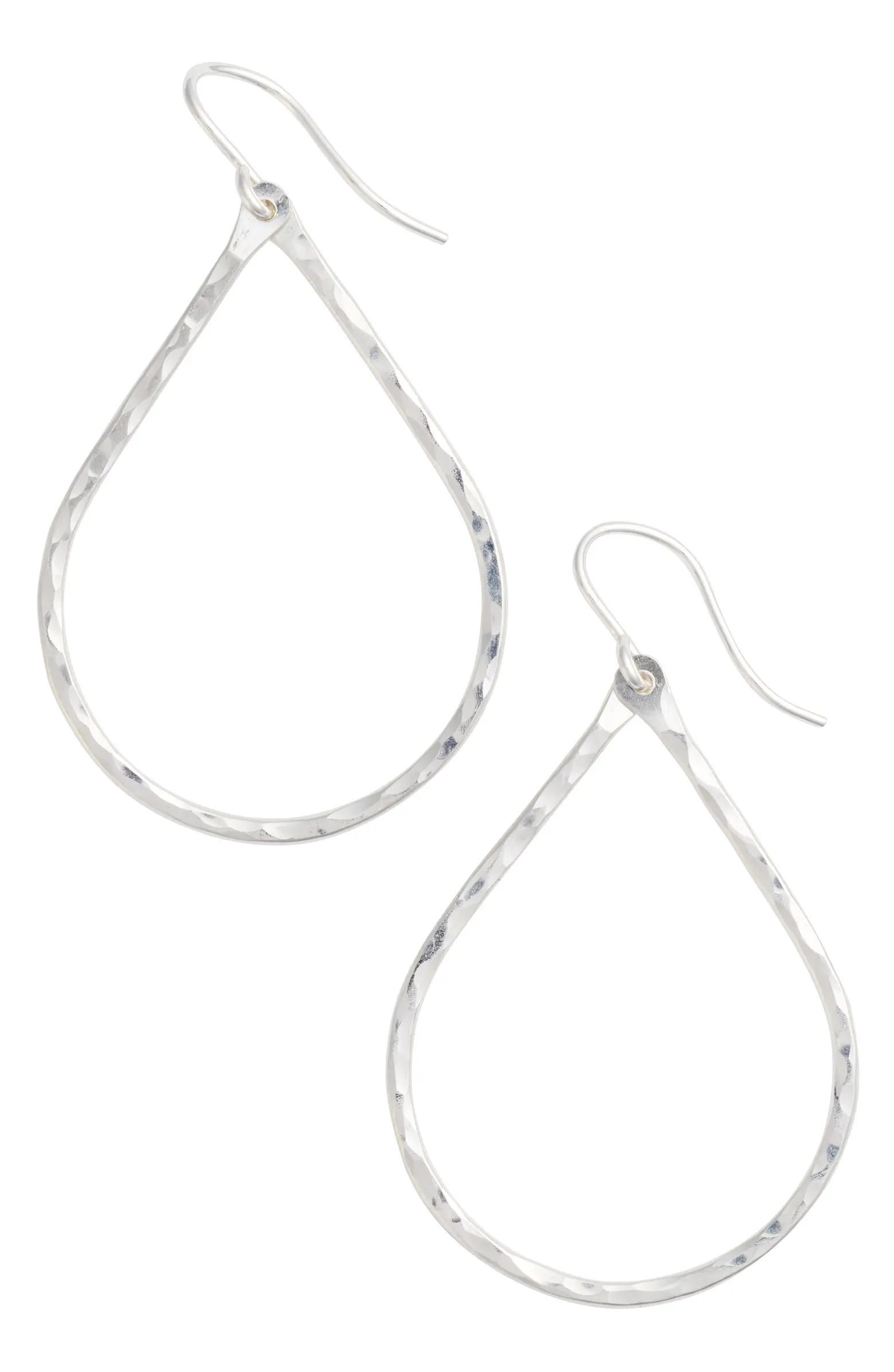 Pure Small Hammered Teardrop Earrings | Nordstrom