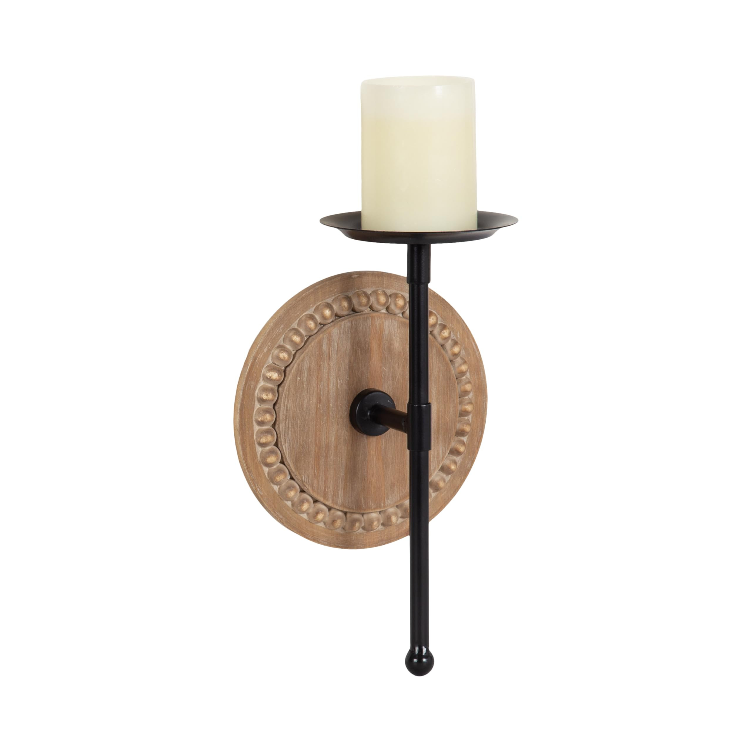 Kate and Laurel Letta Traditional Wall Sconce; 8 x 6 x 12; Rustic Brown and Black; Two-Tone Moder... | Amazon (US)