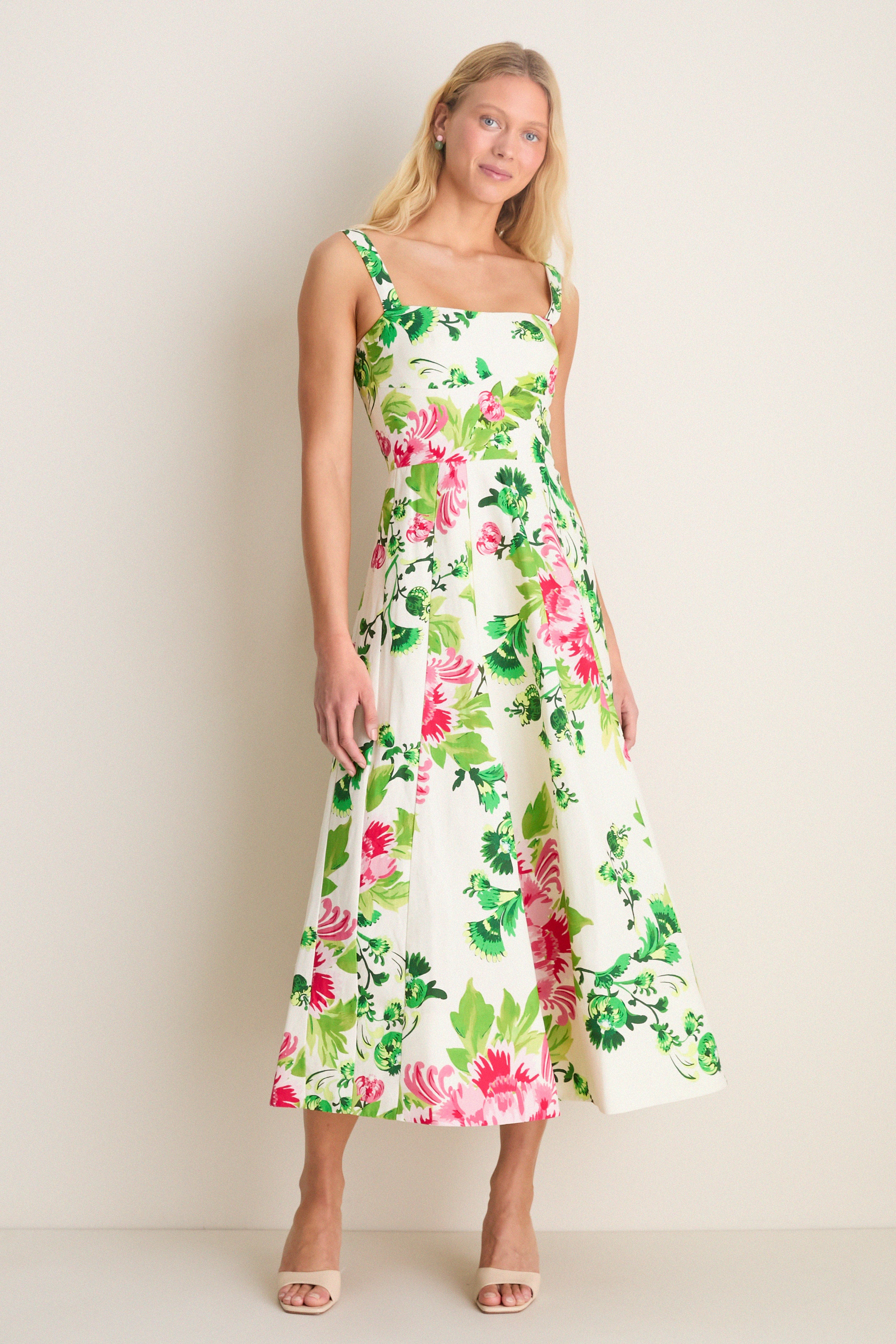 Saffier Bouquet Sabrina Midi Dress | Tuckernuck (US)