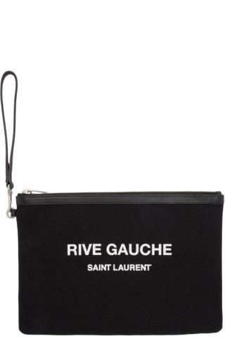 Black Canvas Pouch | SSENSE 