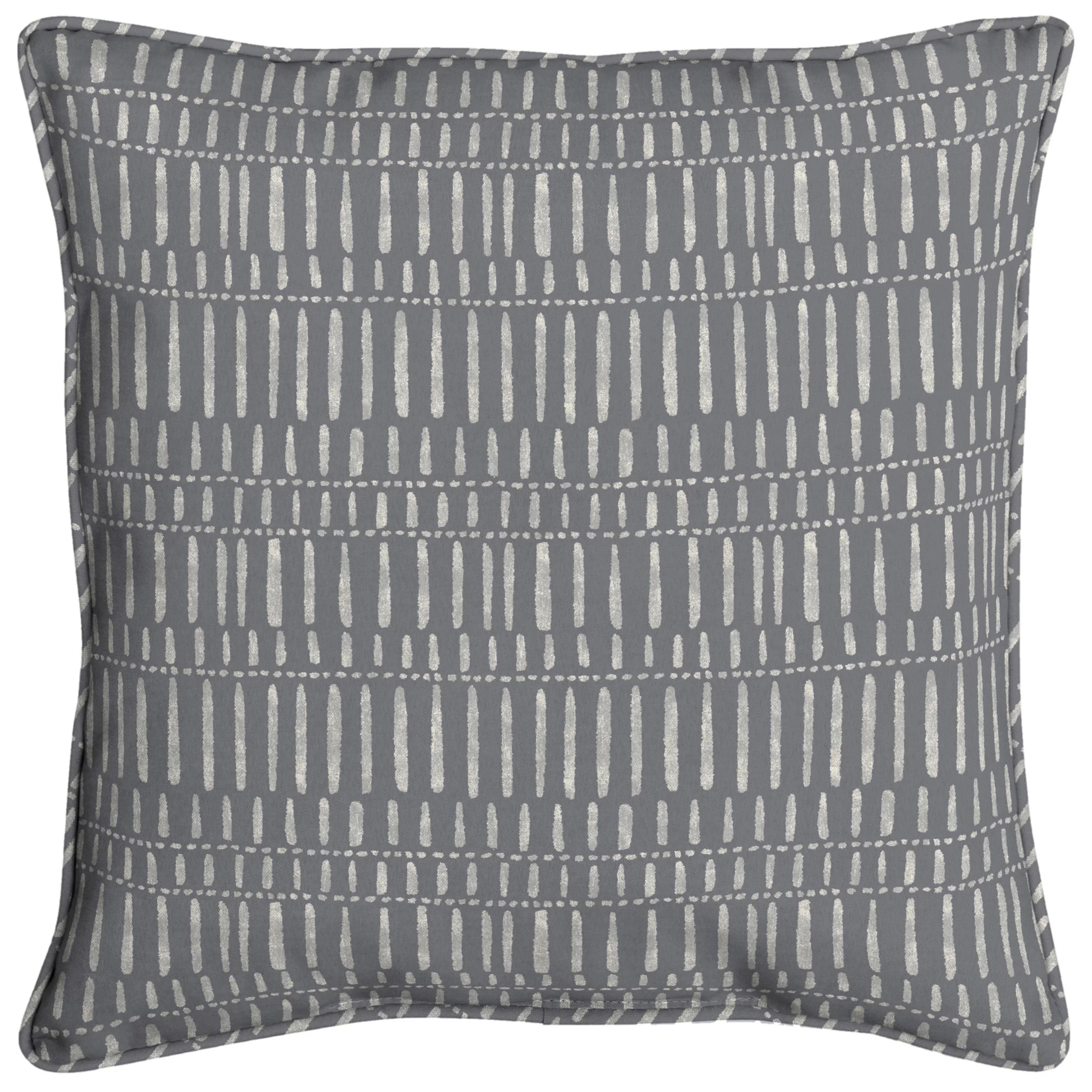 Better Homes & Gardens 20" x 20" Grey Dashed Polyester Outdoor Throw Pillow (1 Piece) | Walmart (US)