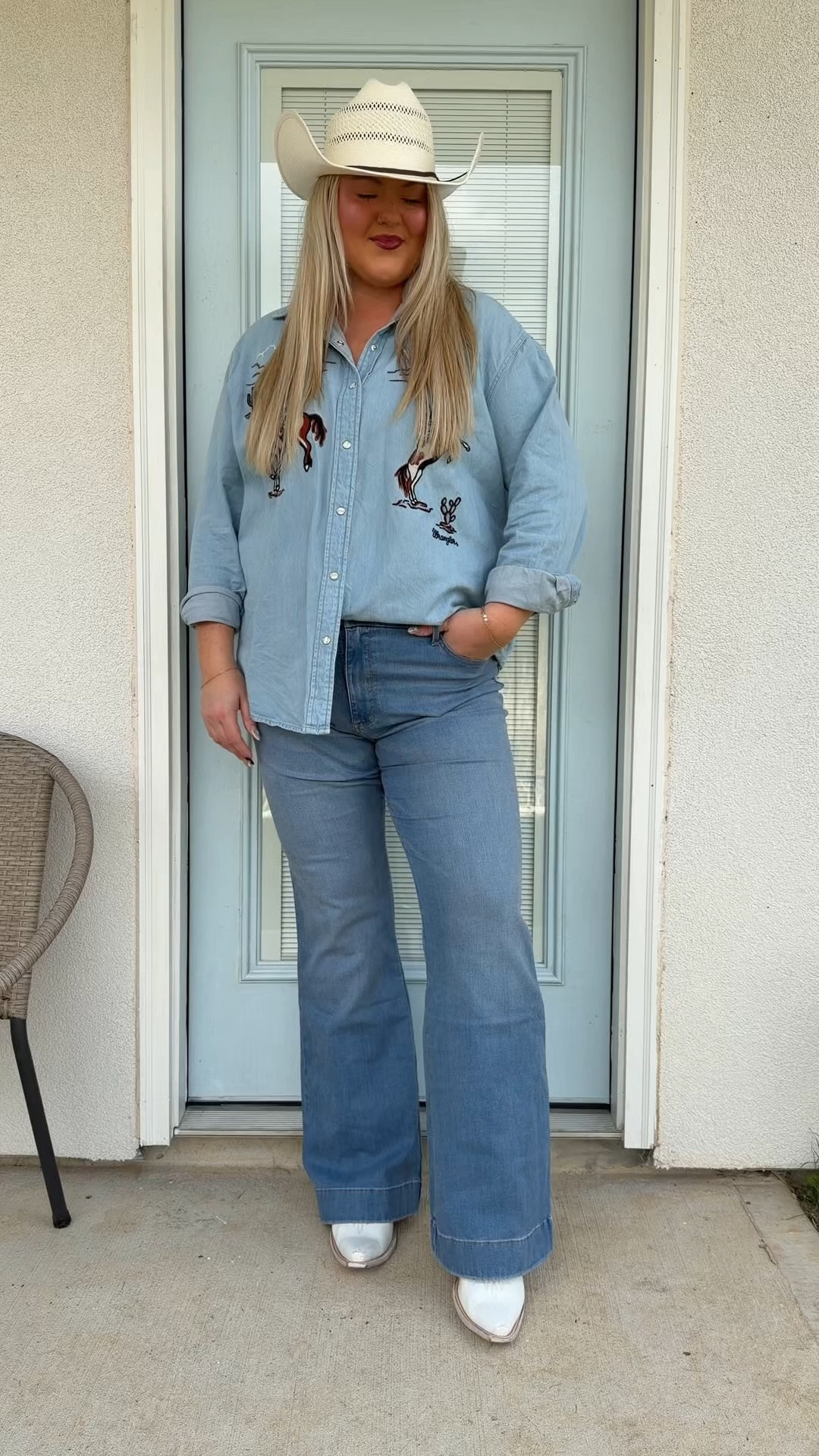 The comfiest jeans from @Wrangler  ! The new bespoke jeans are stretchy and fit every curve. #ad 

#LTKPlusSize #LTKTall #LTKSeasonal