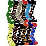 Mens Funny Pattern Dress Socks - HSELL Crazy Design Cotton Socks Novelty Gifts for Men | Amazon (US)