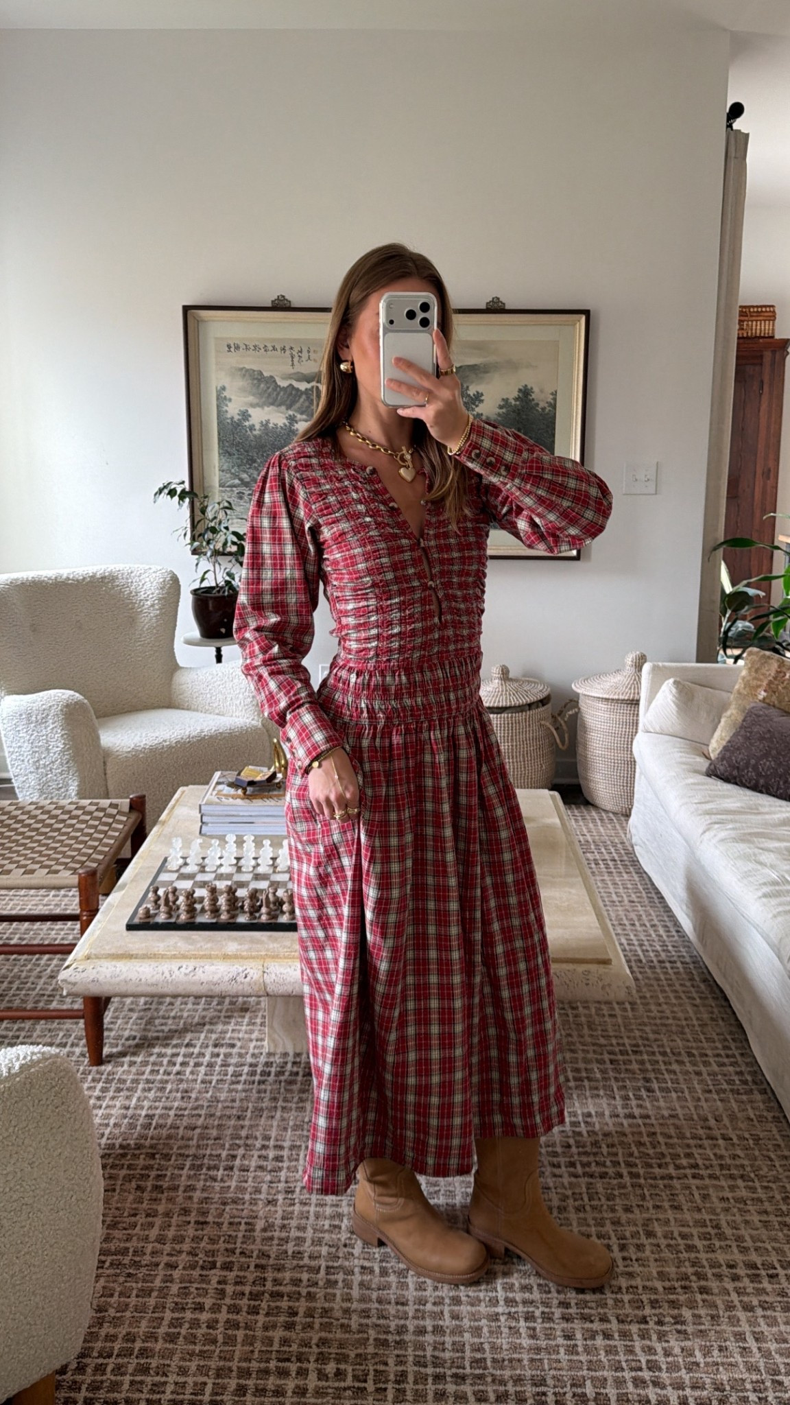 11/22/25 Thanksgiving outfit inspo 🤎✨
Linking my red plaid Damson Madder dress — the perfect comfy-casual holiday look that still feels festive — and my tall brown Steve Madden boots.


#LTKootd #LTKHoliday