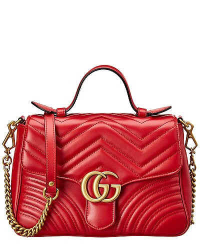 GG Marmont Small Matelasse Leather Top Handle Satchel | Rue La La