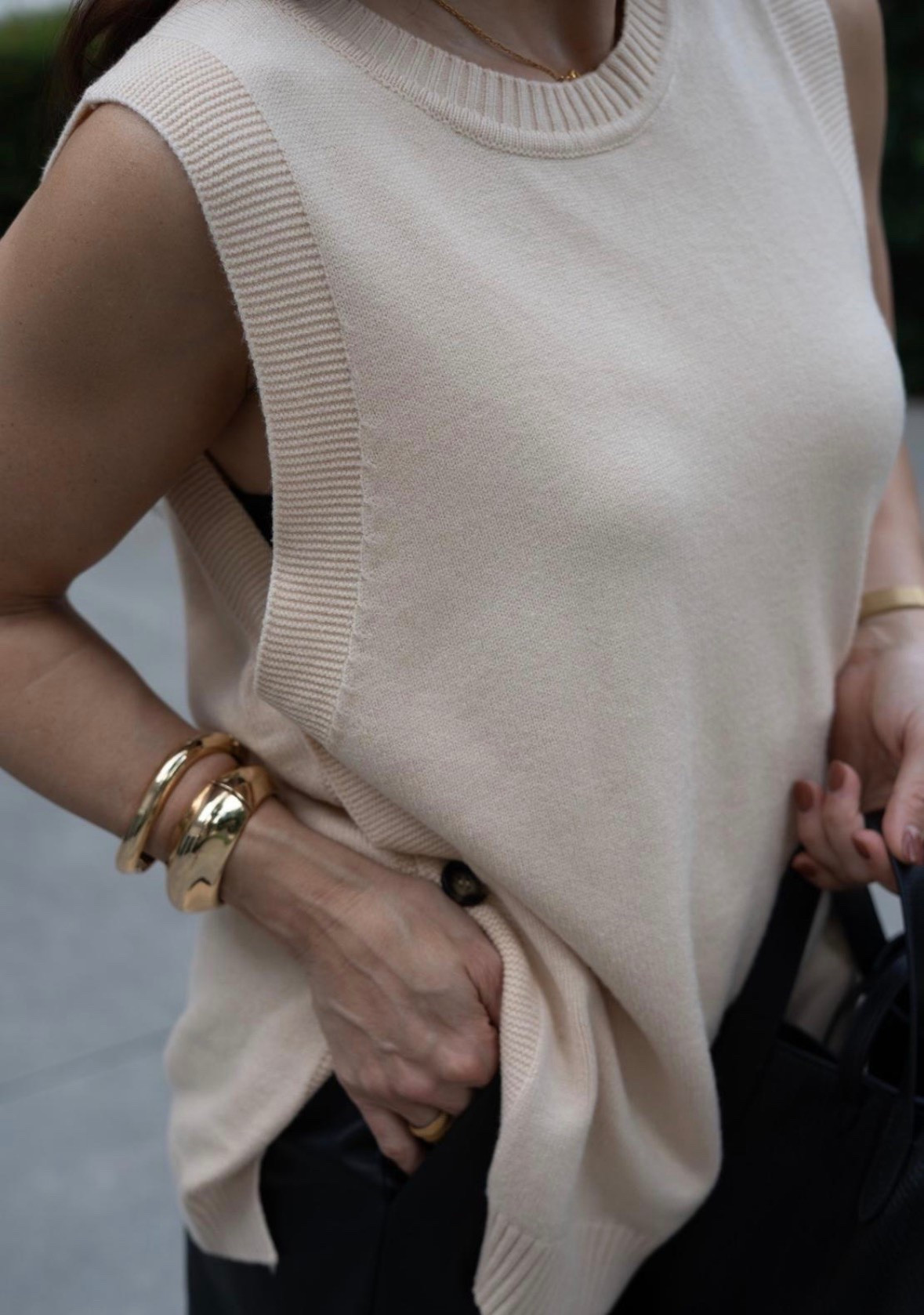 Obsessed with this look! The soft neutral knit is cozy perfection, and those bold gold bangles? Instant glam. It’s the ultimate mix of comfort and statement style. Whether I’m hitting the city or grabbing brunch, I feel powerful, polished, and totally unstoppable in this outfit. Neutrals never looked so fierce!

#LTKgrwm #LTKootd #LTKmomlife