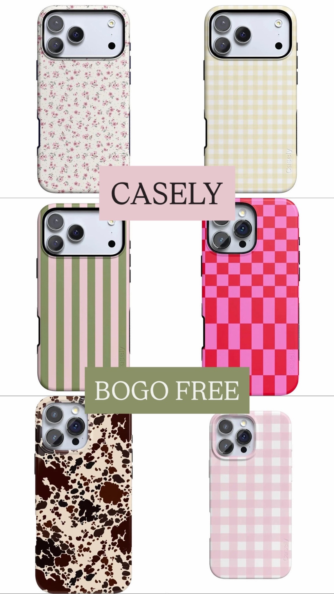Casely BOGO free cases for Memorial Day weekend! I’ve gotten several of their cases and love them - great quality, MagSafe, so many cute options