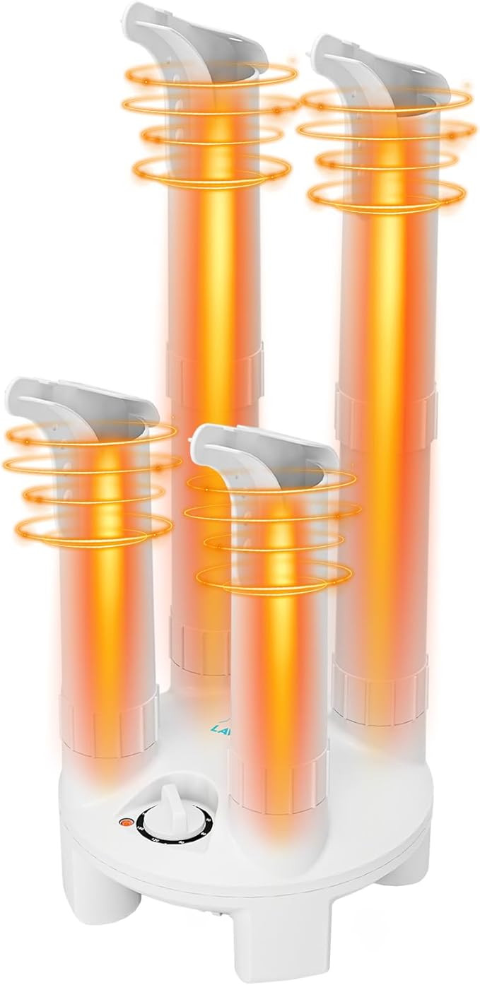 Boot Dryer, Shoe Dryer and Glove Dryer with Timer and Fan, White | Amazon (US)
