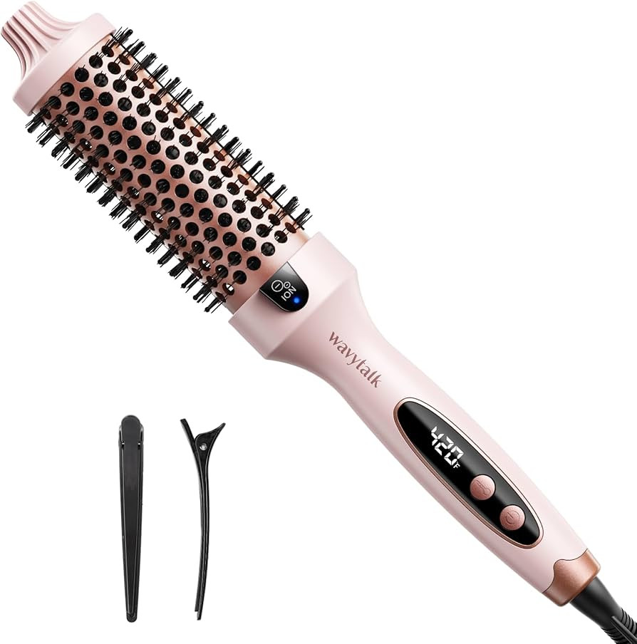 Wavytalk Thermal Brush, Negative Ion Thermal Brush with Ceramic Tourmaline, 1.5 inch Heated Round... | Amazon (US)