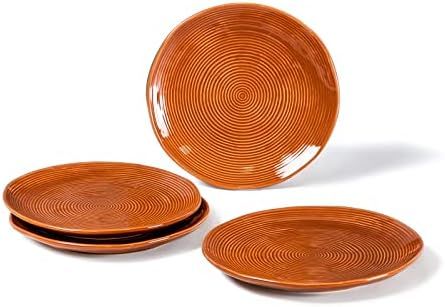 Ceramic Dessert Plates, Salad Plates 8.7 Inch - Dinner Dish Set of 4 for Appetizer, Snacks - Dinn... | Amazon (US)