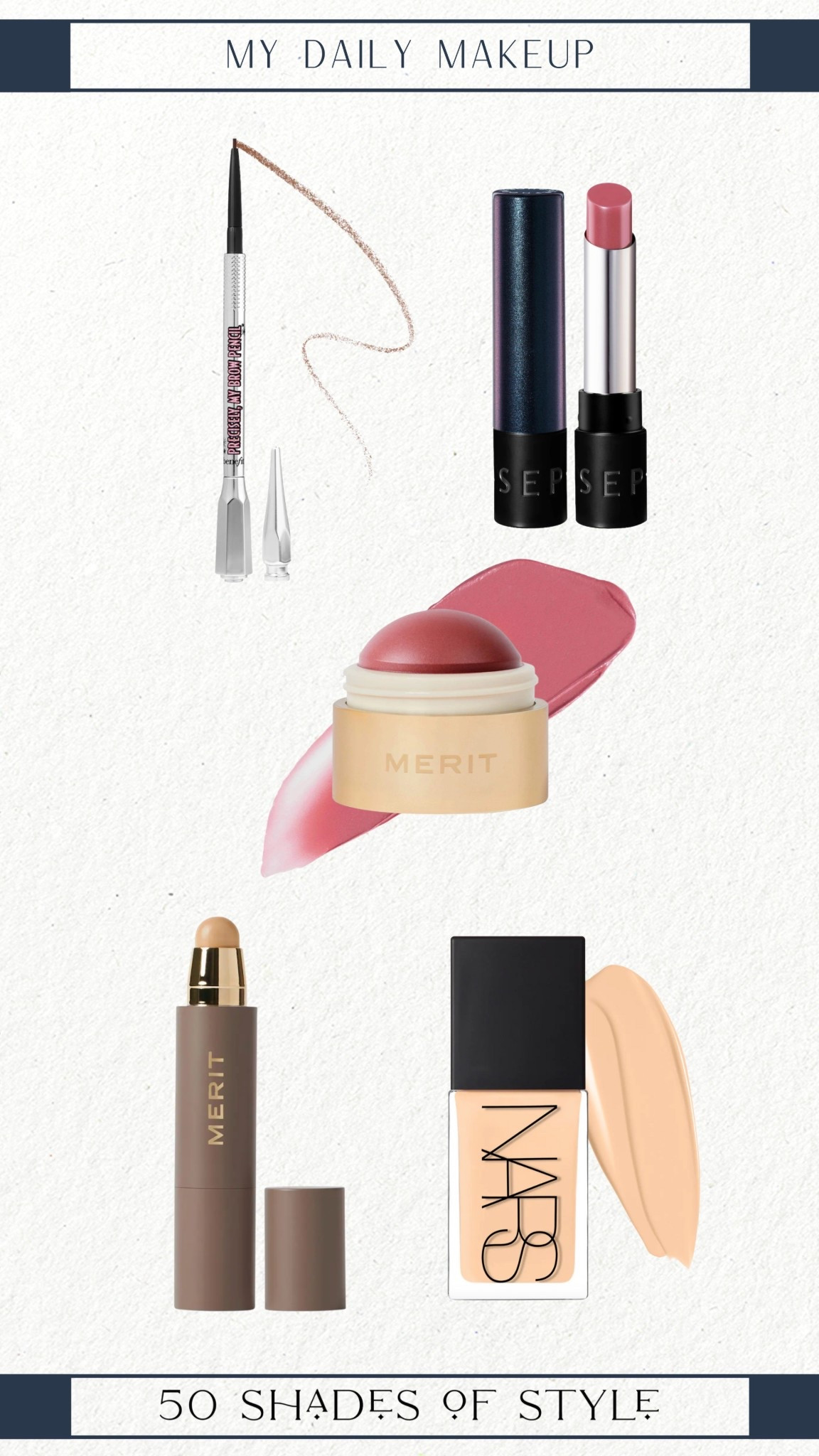 daily makeup routine, beauty, cream blush, lipstick, eyebrow pencil, foundation stick, nars foundation 

#LTKOver40 #LTKBeauty #LTKSeasonal