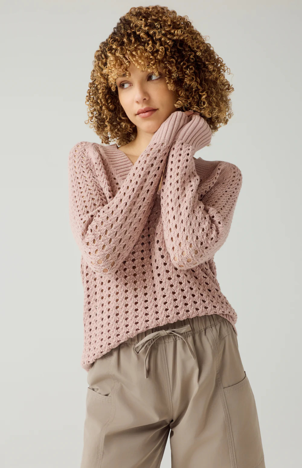 Kinna Cable Knit Sweater | Rose | Alp N Rock