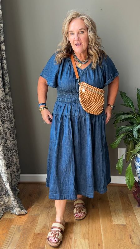 This dress! Do you need a denim dress? Would look cute dressed up too with rafia sandals. 

Styling it casual here. Wearing a large. 

Walmart fashion denim dress 

#LTKOver40 #LTKFindsUnder50 #LTKMidsize