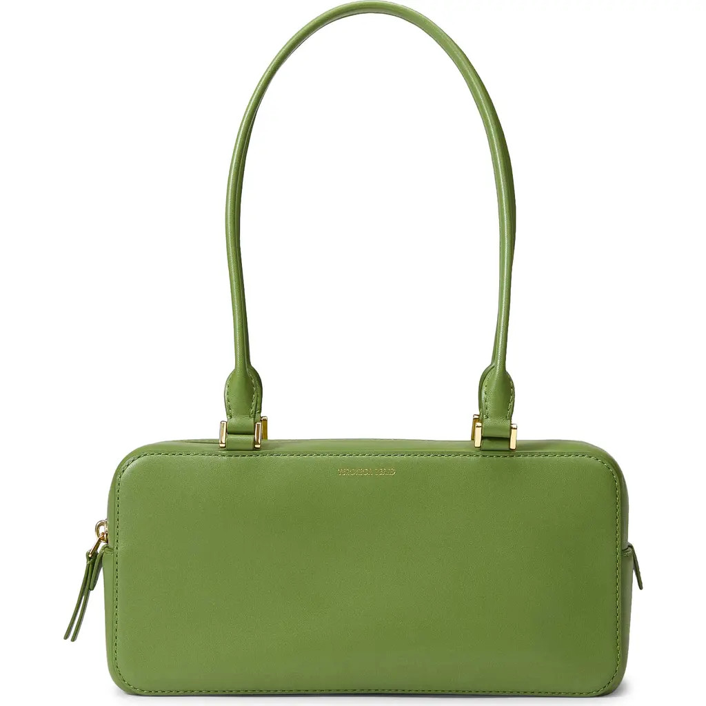 Veronica Beard Boxy Leather Shoulder Bag in Lemongrass at Nordstrom | Nordstrom