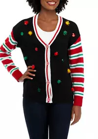 Golden Touch Women's Pom Pom Cardigan | Belk