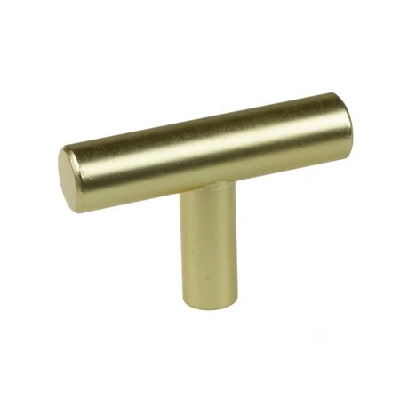 GlideRite 2 in. Solid Cabinet Bar T-Knob, Satin Gold | Walmart (US)