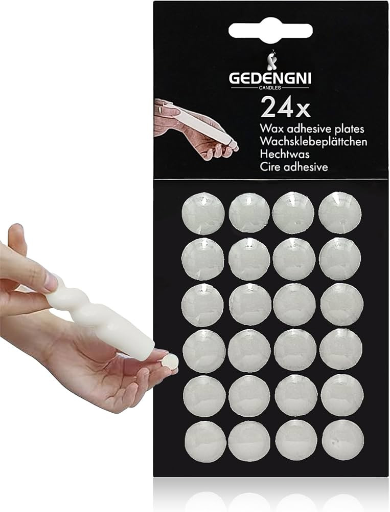 Taper Candle Wax Dots - 24pcs Spiral Candle Sticky Dots White Candle Adapter Small Candles Adhesi... | Amazon (US)