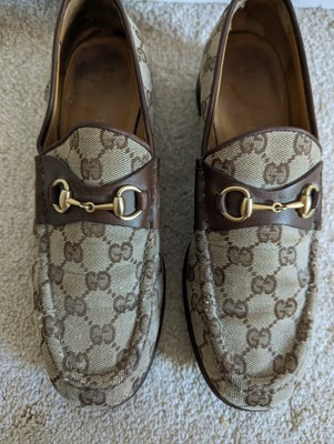 Gucci Women's Monogram Beige GG Vintage Horsebit Moccasin Shoes UK 6.5 EU 39.5  | eBay | eBay UK