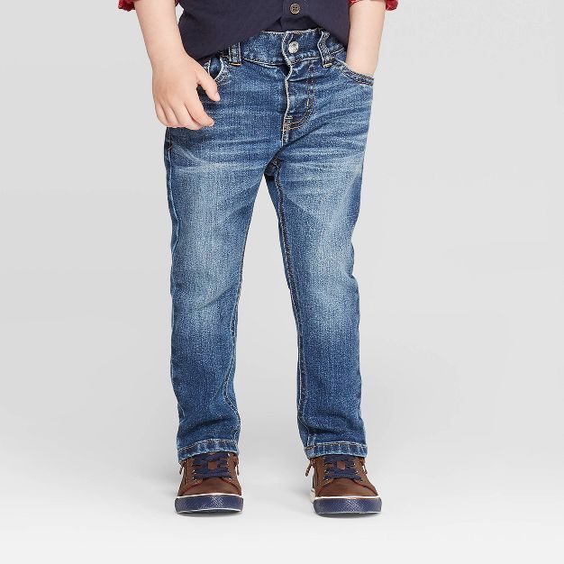 Toddler Boys&#39; Pull-On Skinny Fit Jeans - Cat &#38; Jack&#8482; Vintage Medium Wash 3T | Target