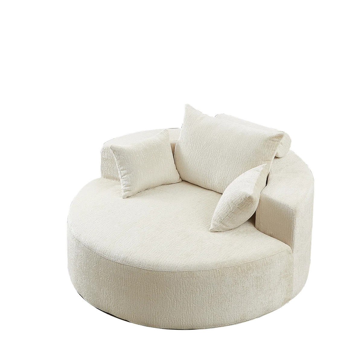 55" Wide Upholstered Chenille Sofa Couch With 2 Pillows-No Assembly Required | Wayfair North America