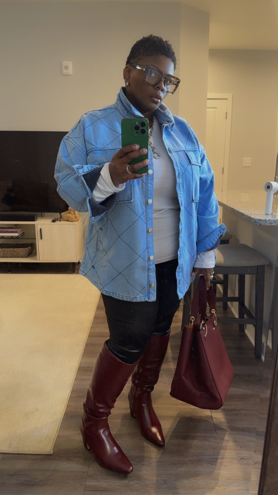 My favorite time of the year! FALL. It’s the boots, the denim jacket and the bag for me. I love it! #fallboots #fallhandbag #falldenim #plussizefashion #40plus #fashionboots  

#LTKOver40 #LTKShoeCrush #LTKPlusSize