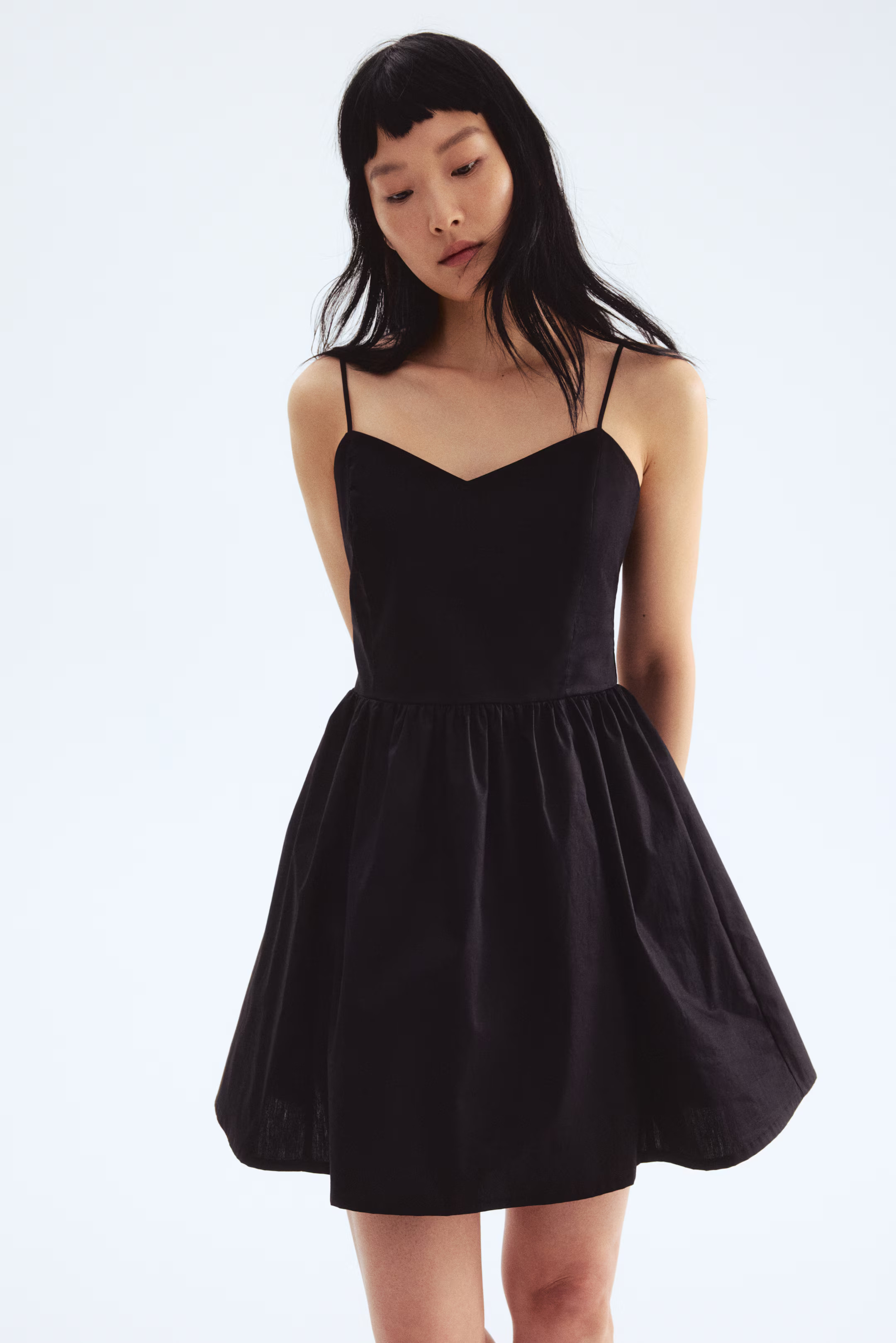 Cotton Dress with Flared Skirt | H&M (US + CA)