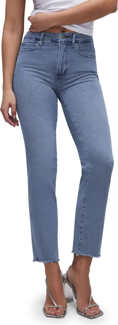 Good American Good Legs Straight Split Pocket Jeans | Nordstrom | Nordstrom